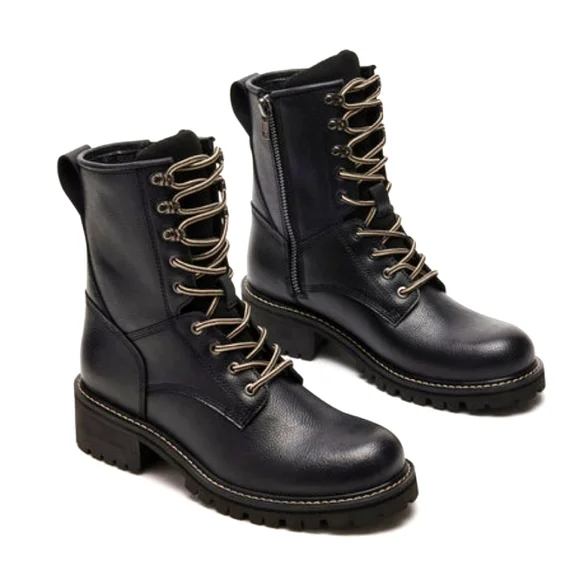 Steve Madden Drevan Black High Combat Mens Boots Size 11 RICHIE Black Leather Men main image 4